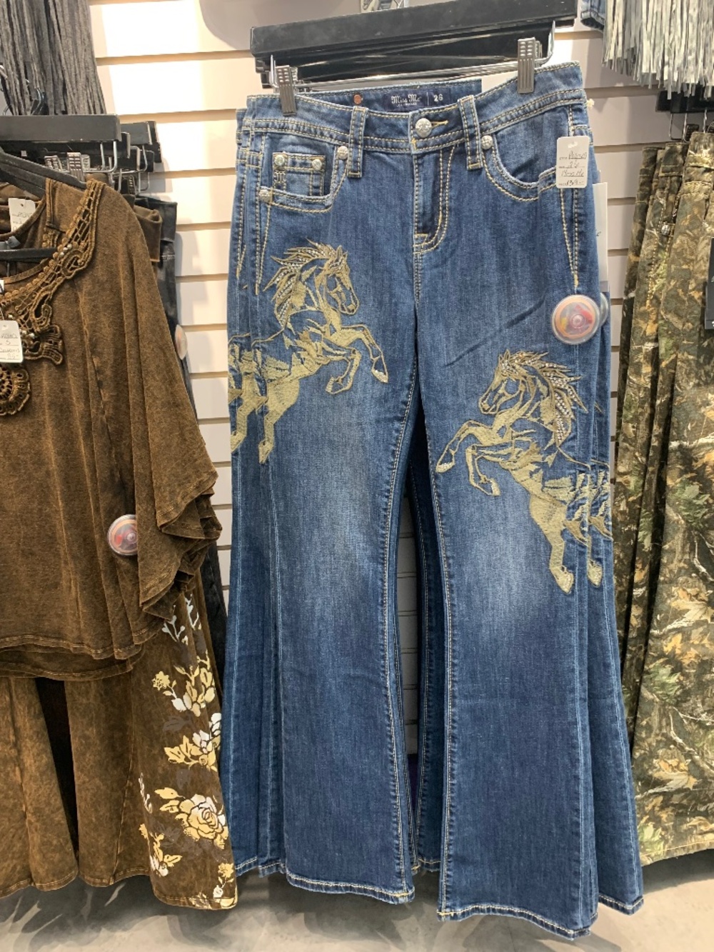 NWT Miss Me bootcut with embroidered horse